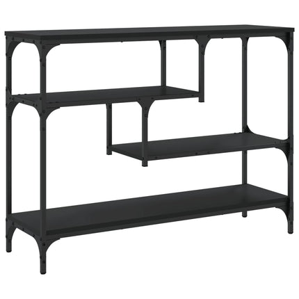 konsolbord 100x30x75 cm konstrueret træ sort