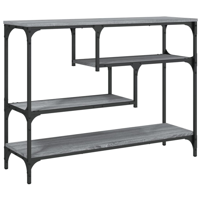 konsolbord 100x30x75 cm konstrueret træ grå sonoma-eg