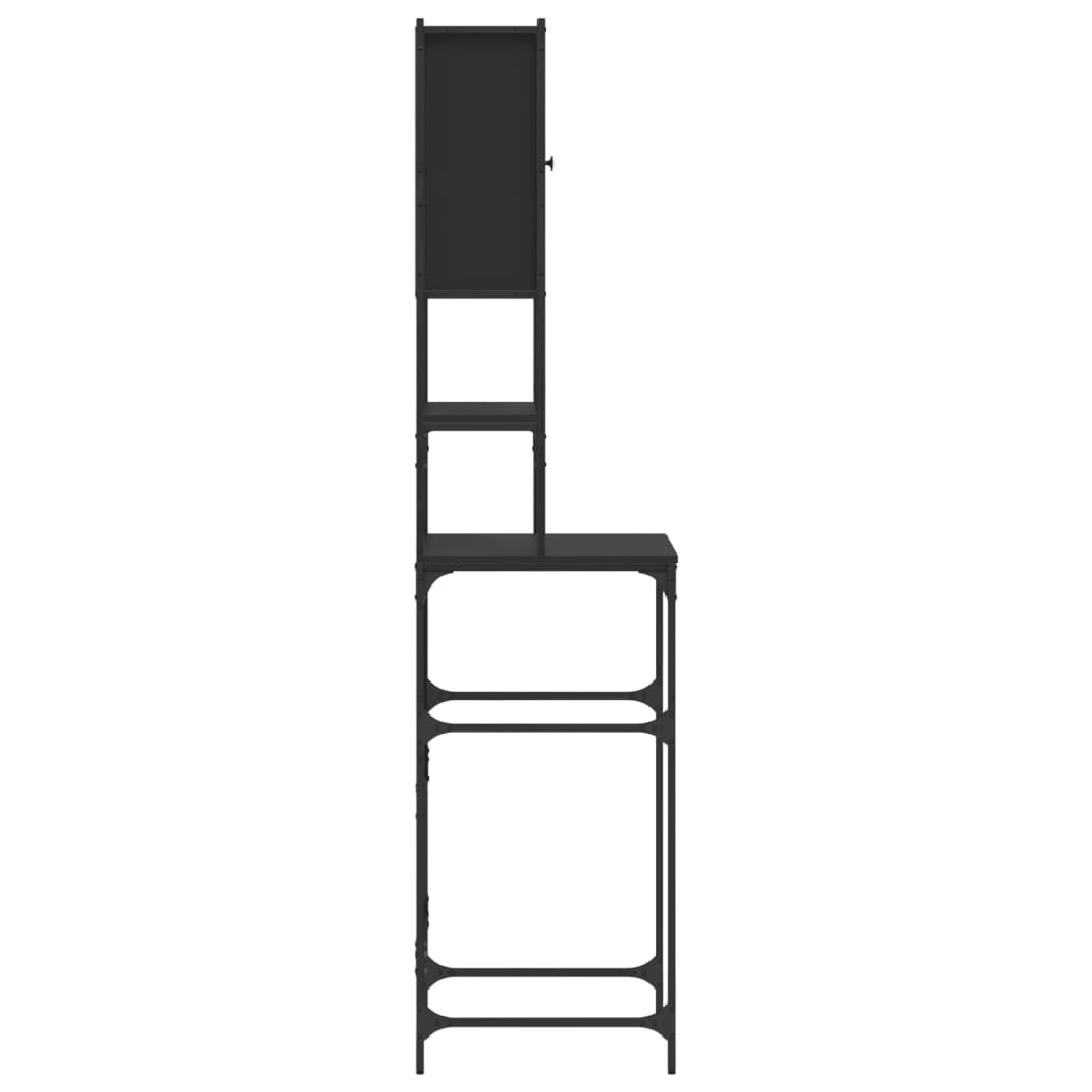 vaskemaskineskab 68x48,5x194 cm sort