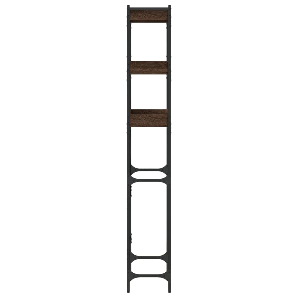 vaskemaskinereol 67x25x163 cm konstrueret træ brunt egetræ