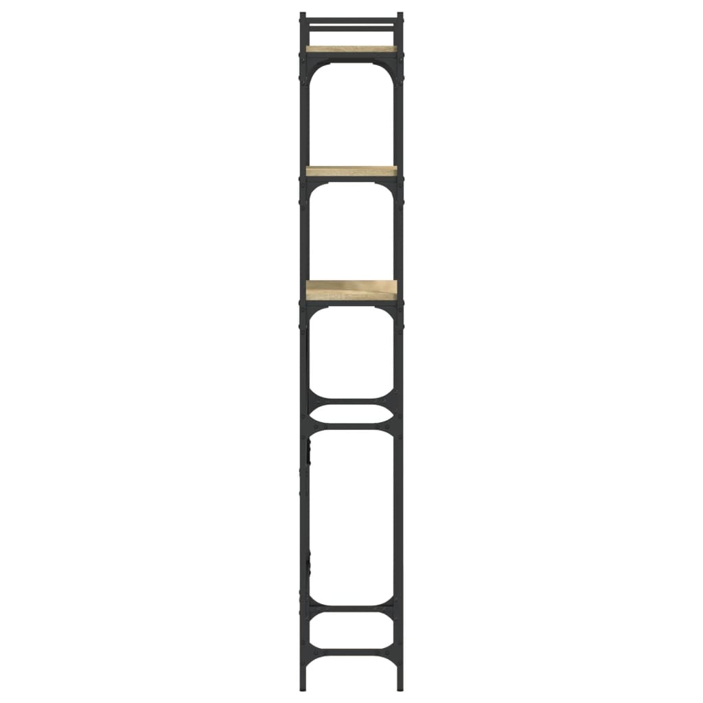 vaskemaskineskab 67x25x163 cm konstrueret træ sonoma-eg