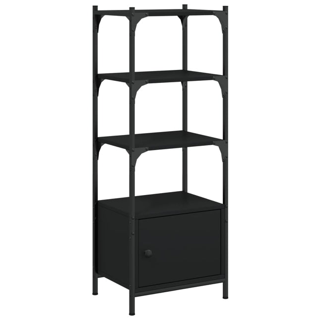 bogreol med 3 hylder 41x30x109,5 cm konstrueret træ sort
