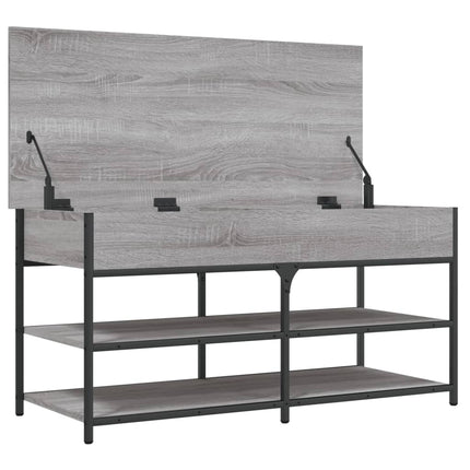skobænk 100x42,5x50 cm konstrueret træ grå sonoma-eg