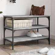 skobænk 70x38,5x49 cm konstrueret træ grå sonoma-eg