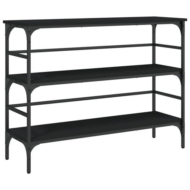 konsolbord 100x32x75 cm konstrueret træ sort