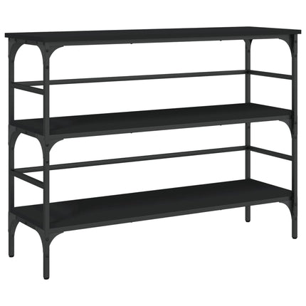 konsolbord 100x32x75 cm konstrueret træ sort