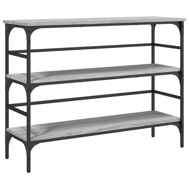 konsolbord 100x32x75 cm konstrueret træ grå sonoma-eg