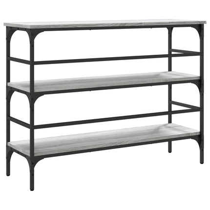 konsolbord 100x32x75 cm konstrueret træ grå sonoma-eg