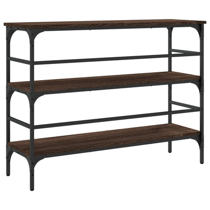konsolbord 100x32x75 cm konstrueret træ brun egetræsfarve