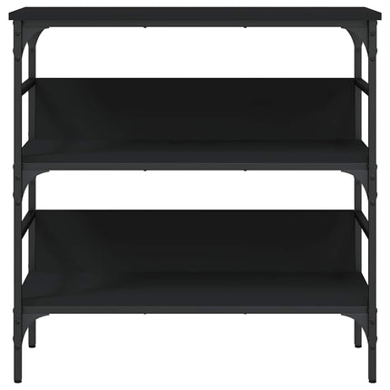 konsolbord 75x32x75 cm konstrueret træ sort