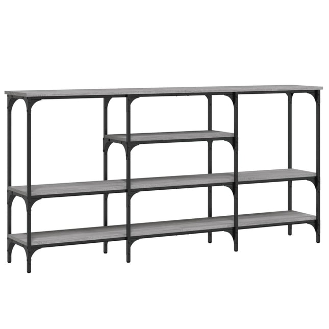 konsolbord 160x29x80 cm konstrueret træ grå sonoma-eg