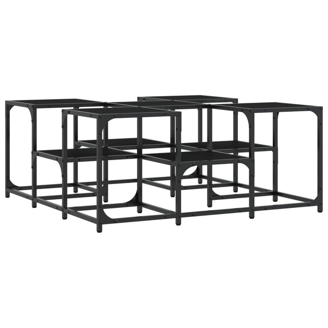 sofabord 91x91x40 cm konstrueret træ sort