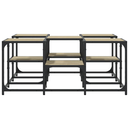 sofabord 91x91x40 cm konstrueret træ sonoma-eg