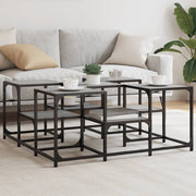 sofabord 91x91x40 cm konstrueret træ grå sonoma-eg