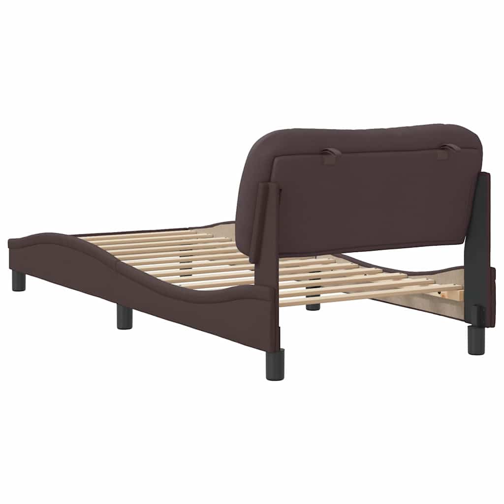 sengeramme uden madras Hvar Mørkebrun 90x190 cm Stof