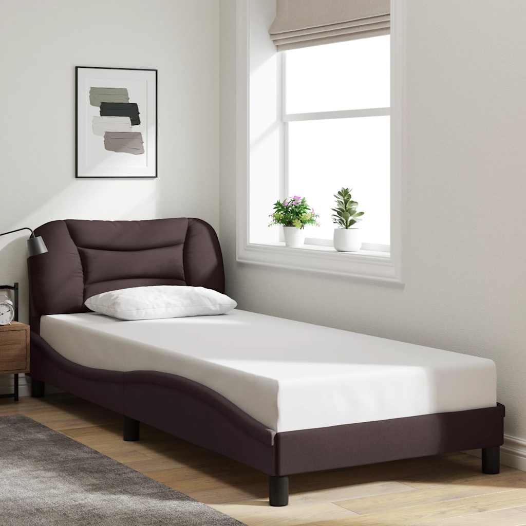 sengeramme uden madras Hvar Mørkebrun 90x190 cm Stof
