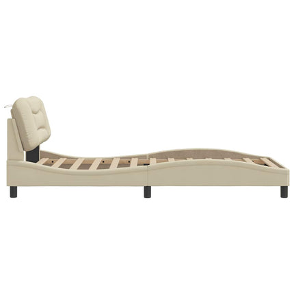 sengeramme uden madras Hvar Creme 100x200 cm Stof