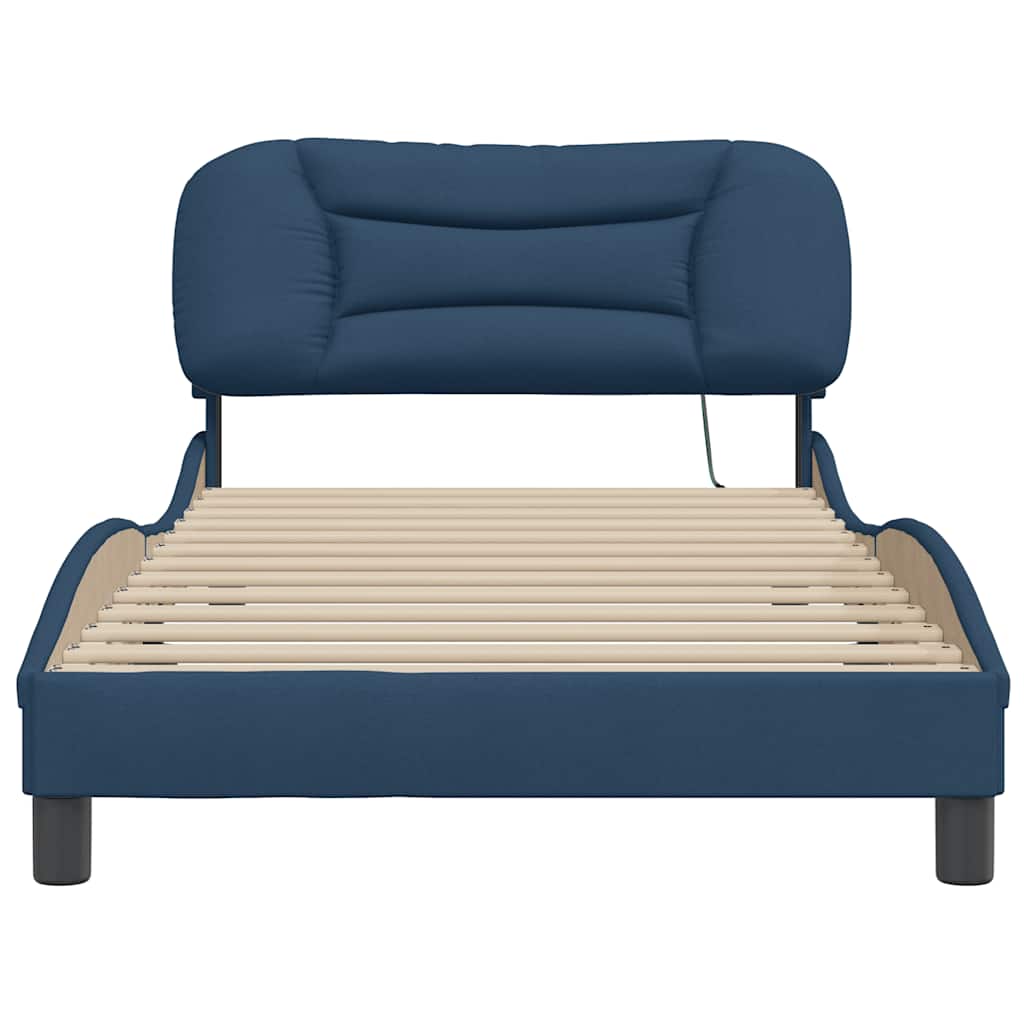 sengeramme uden madras Hvar 100x200 cm stof blå