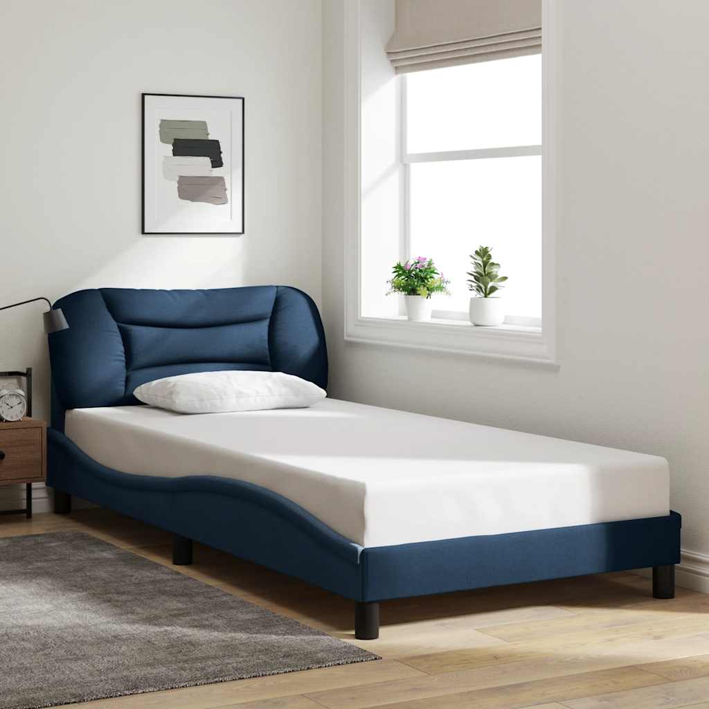 sengeramme uden madras Hvar 100x200 cm stof blå