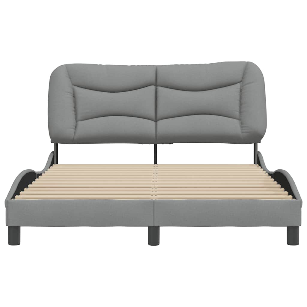 sengeramme uden madras Hvar 140x190 cm stof lysegrå