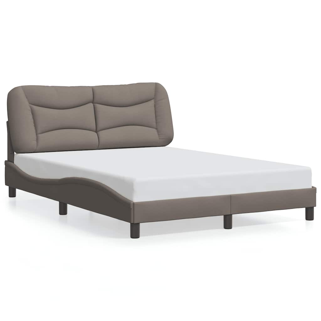 sengeramme uden madras Hvar 140x190 cm stof gråbrun