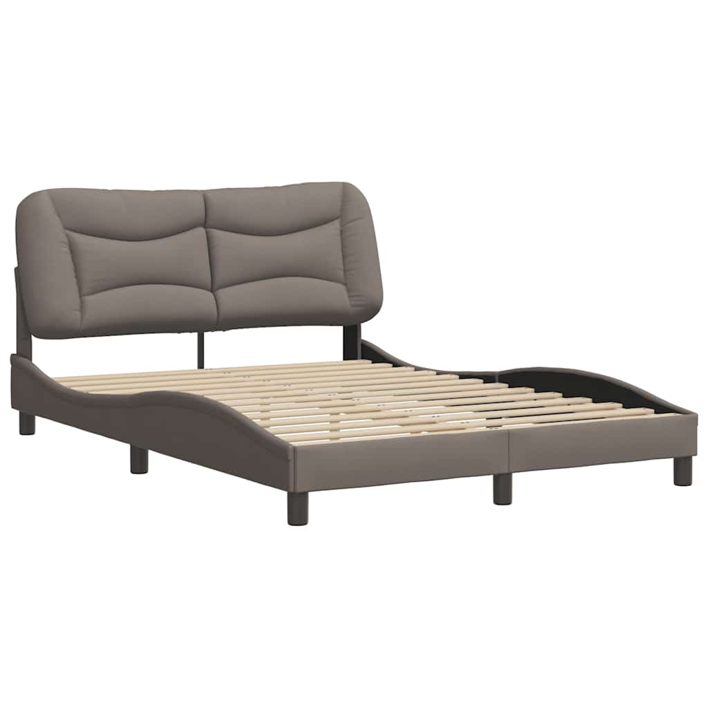 sengeramme uden madras Hvar 140x190 cm stof gråbrun