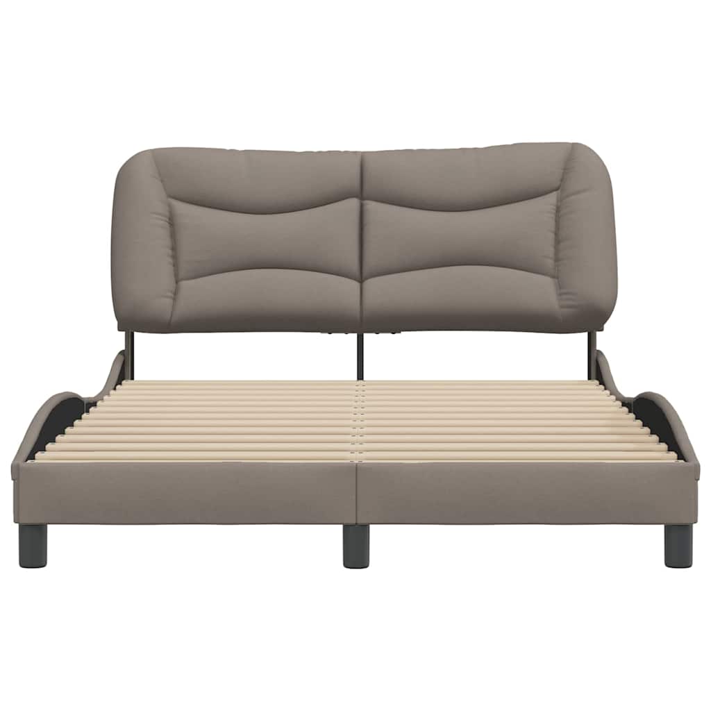 sengeramme uden madras Hvar 140x190 cm stof gråbrun