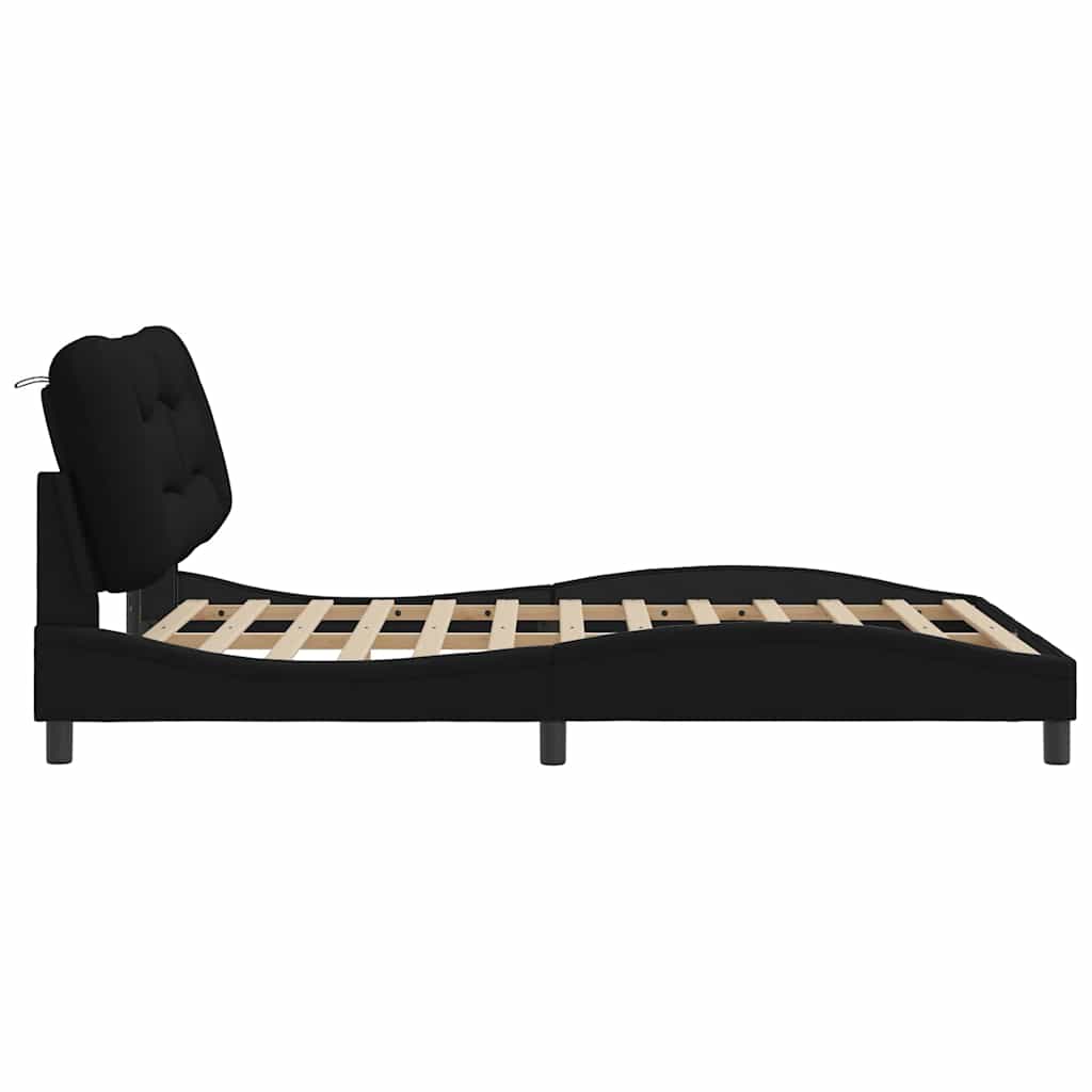 sengeramme uden madras Hvar 140x200 cm stof sort