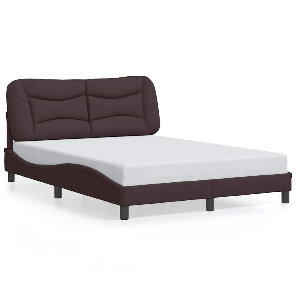 sengeramme uden madras Hvar 140x200 cm stof mørkebrun