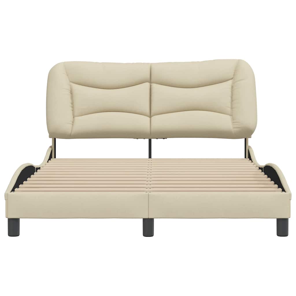 sengeramme uden madras Hvar 140x200 cm stof cremefarvet