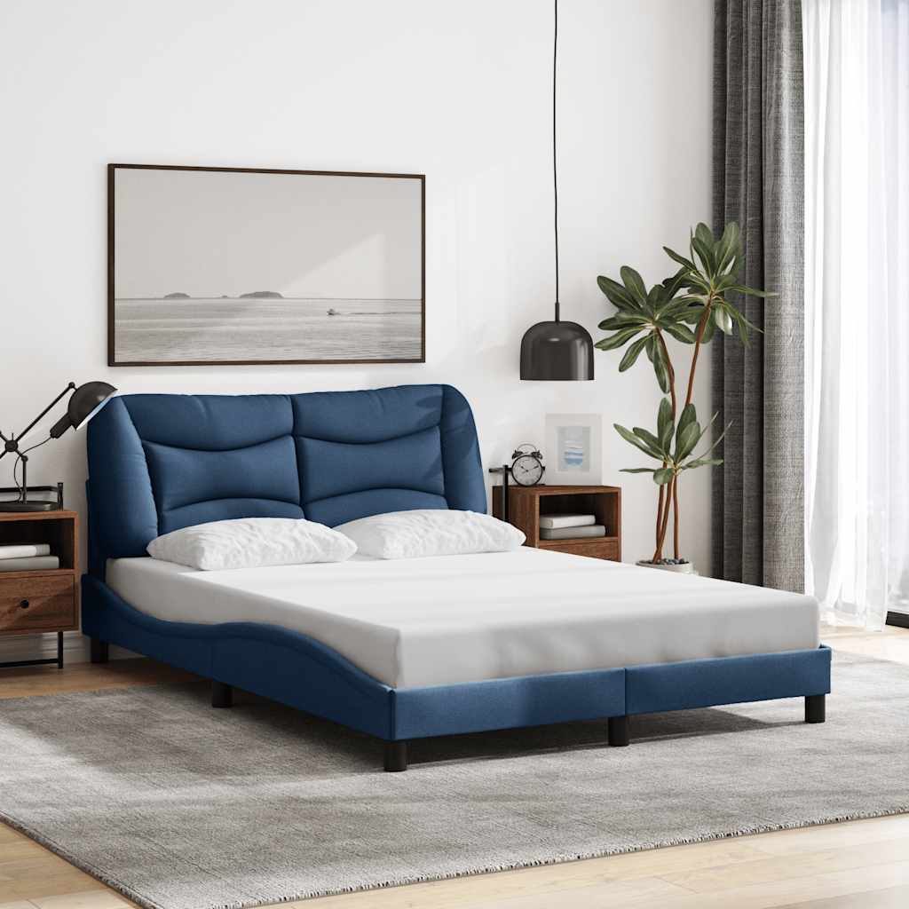 sengeramme uden madras Hvar 140x200 cm stof blå