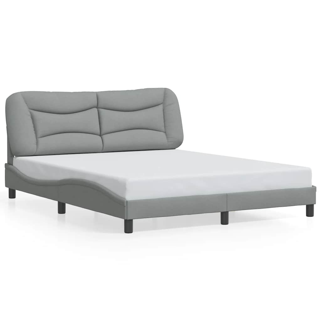 sengeramme uden madras Hvar 160x200 cm stof lysegrå