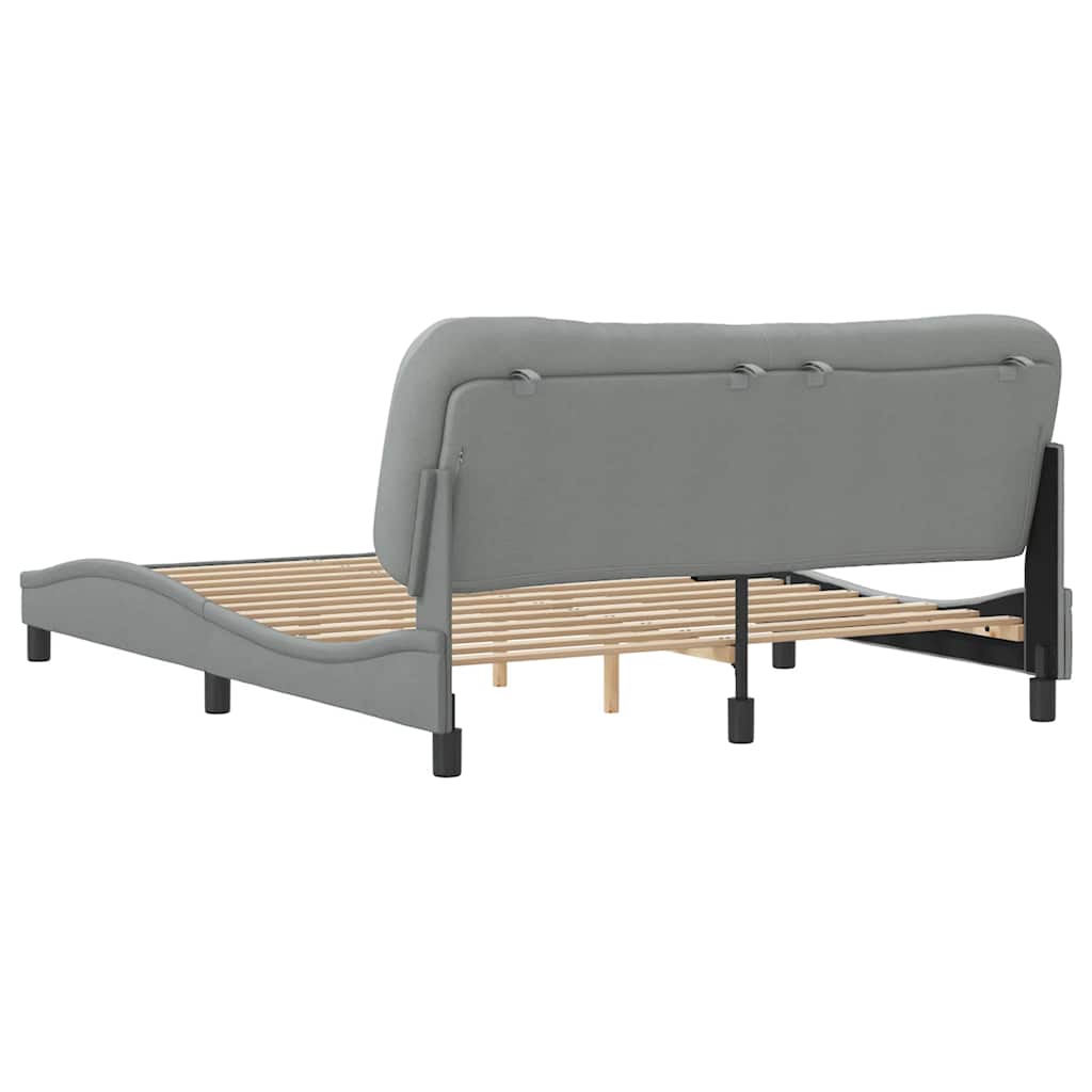sengeramme uden madras Hvar 160x200 cm stof lysegrå