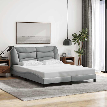 sengeramme uden madras Hvar 160x200 cm stof lysegrå