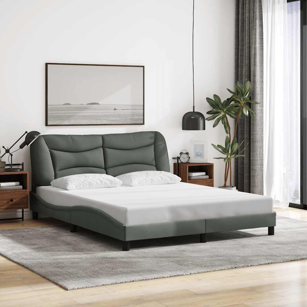sengeramme uden madras Hvar 160x200 cm stof mørkegrå