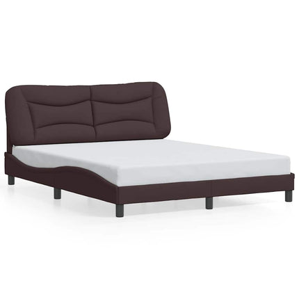 sengeramme uden madras Hvar 160x200 cm stof mørkebrun