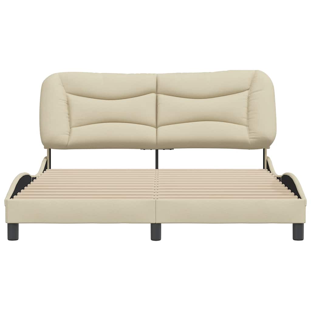sengeramme uden madras Hvar 160x200 cm stof cremefarvet