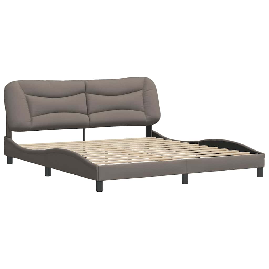 sengeramme uden madras Hvar 180x200 cm stof gråbrun