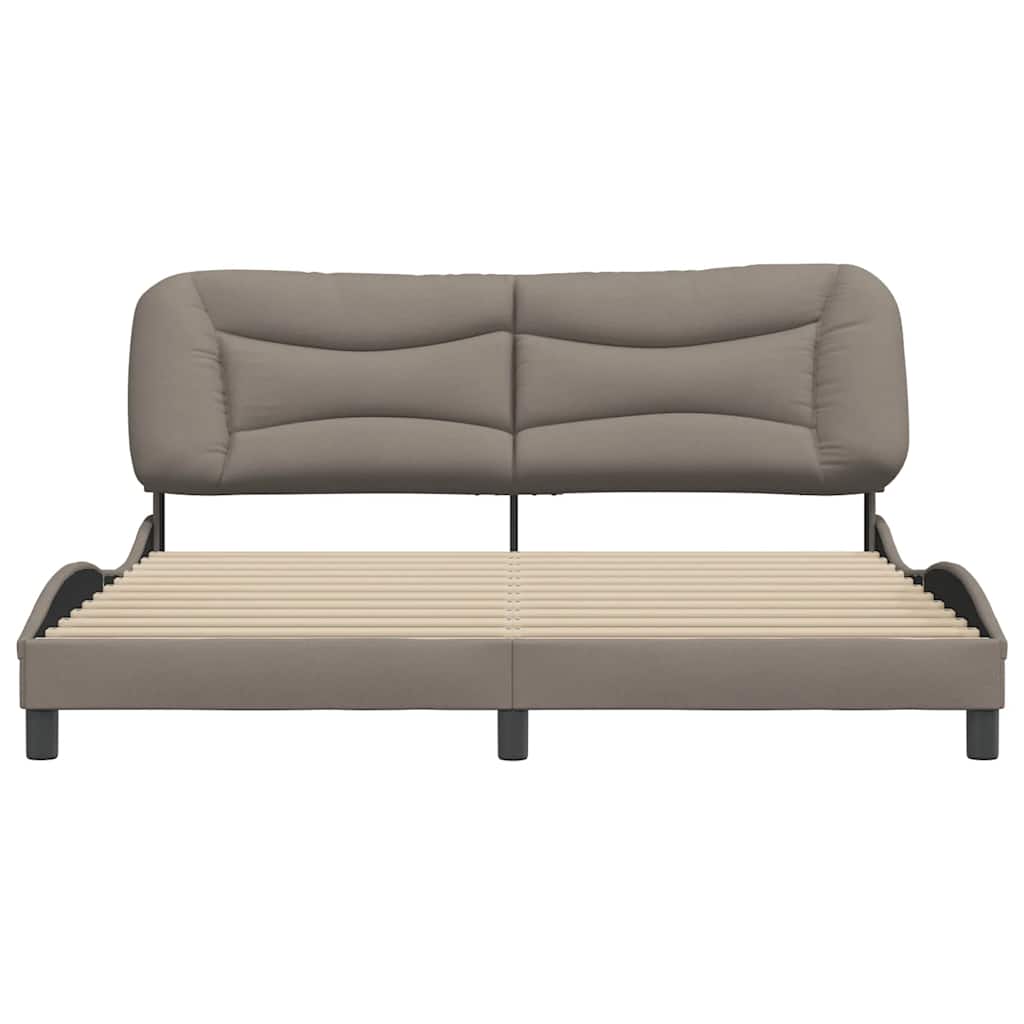 sengeramme uden madras Hvar 180x200 cm stof gråbrun