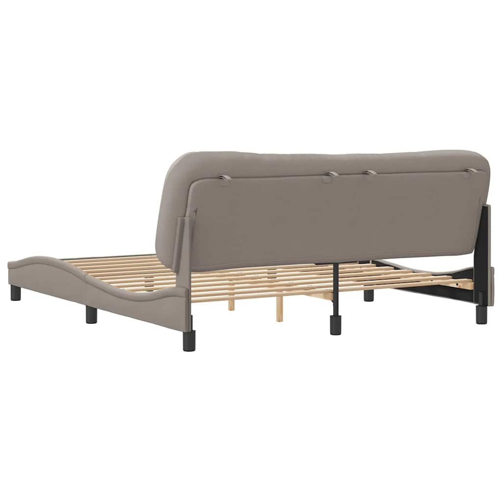 sengeramme uden madras Hvar 180x200 cm stof gråbrun