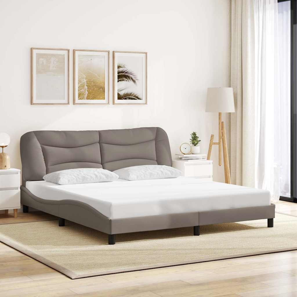 sengeramme uden madras Hvar 180x200 cm stof gråbrun