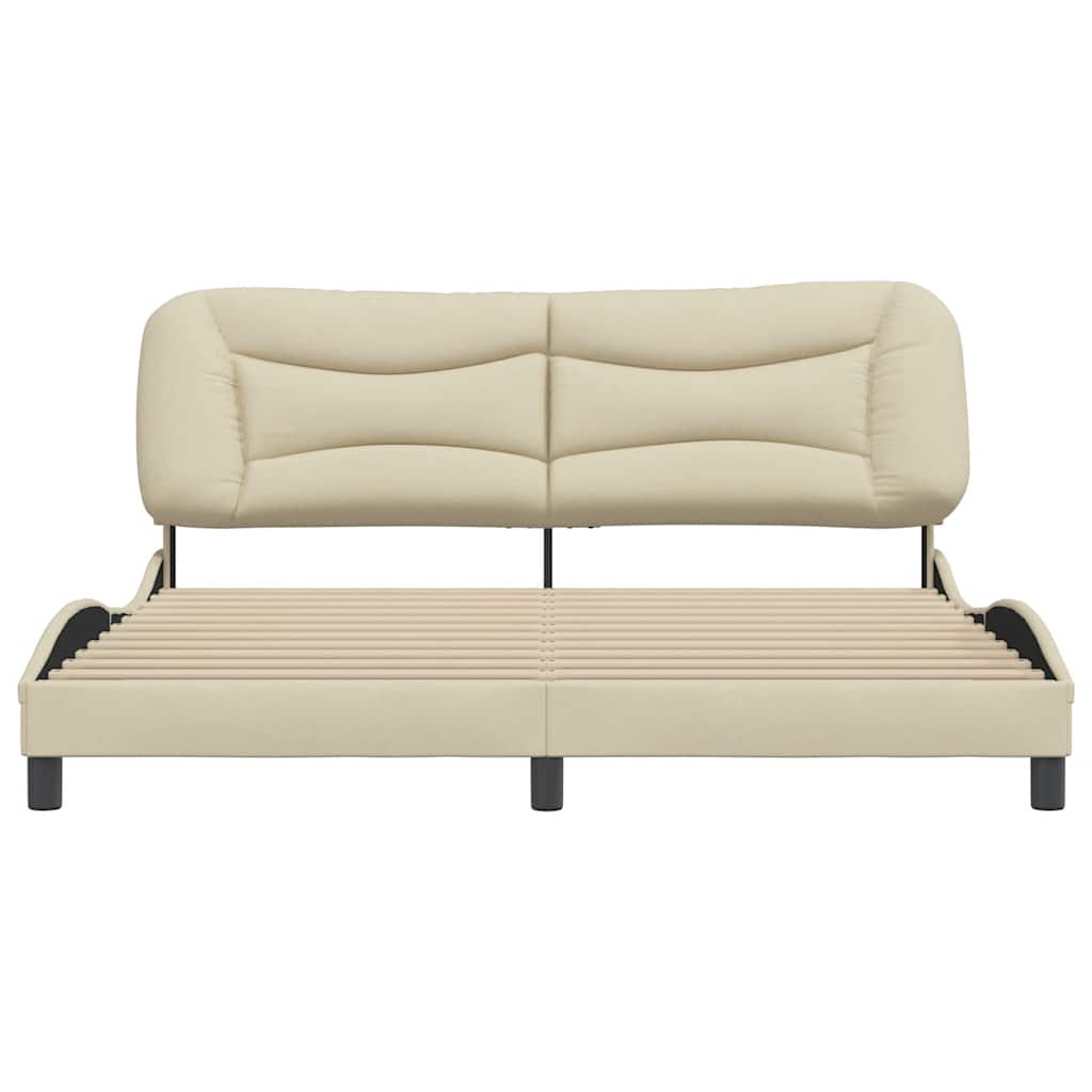 sengeramme uden madras Hvar 180x200 cm stof cremefarvet