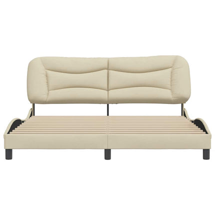 sengeramme uden madras Hvar 180x200 cm stof cremefarvet