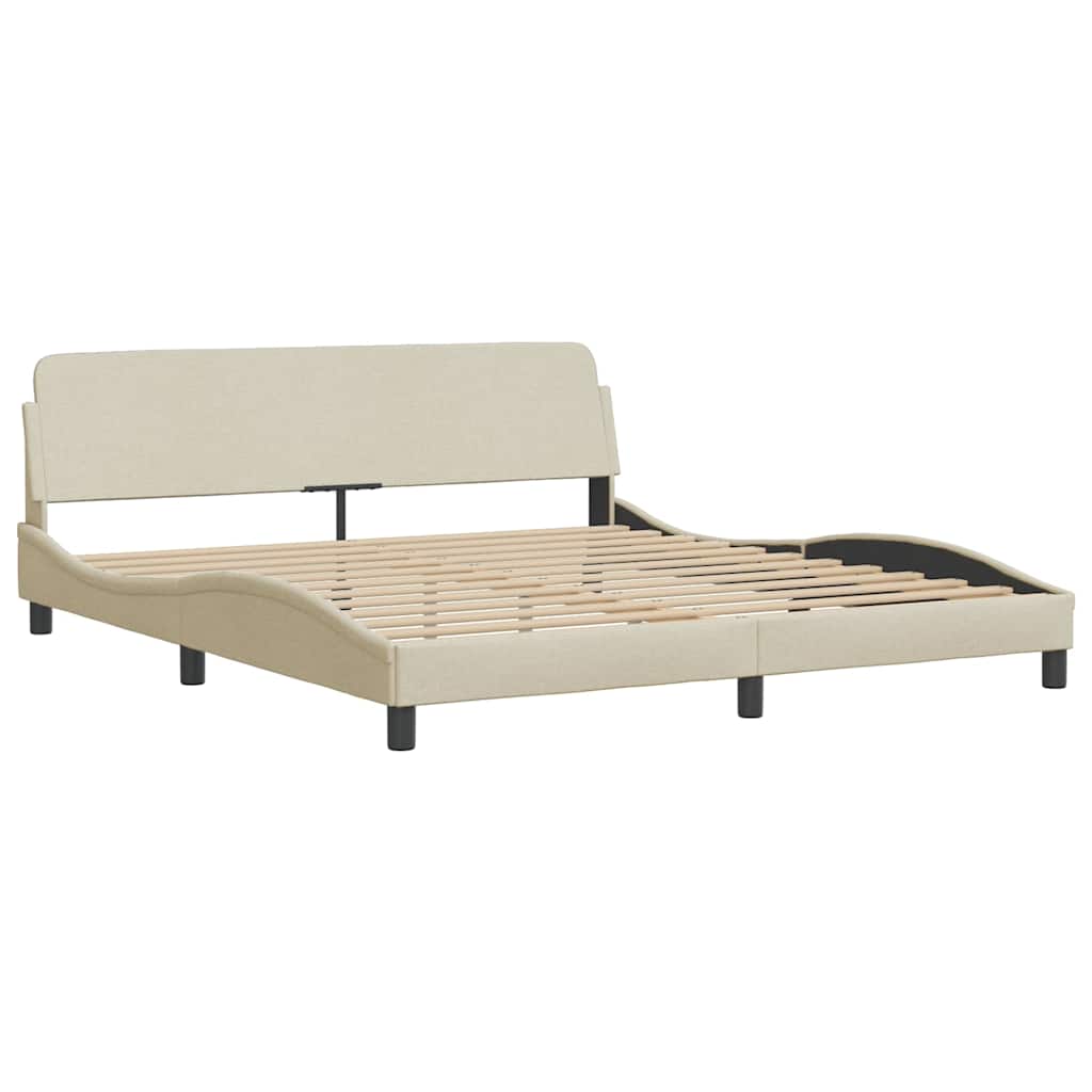 sengeramme uden madras Hvar 180x200 cm stof cremefarvet
