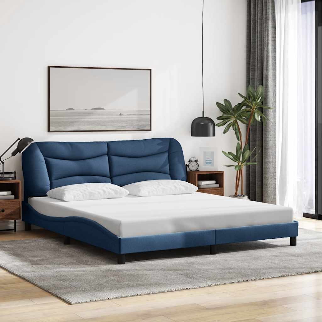 sengeramme uden madras Hvar 180x200 cm stof blå