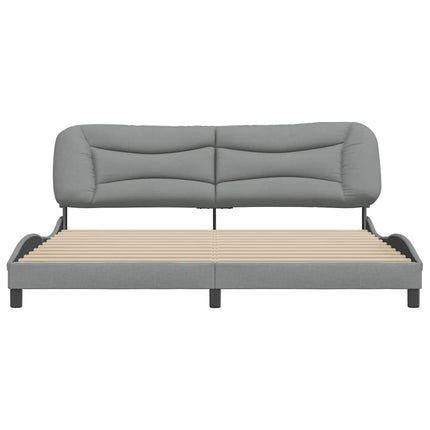 sengeramme uden madras Hvar 200x200 cm stof lysegrå