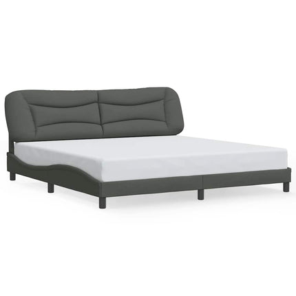 sengeramme uden madras Hvar 200x200 cm stof mørkegrå