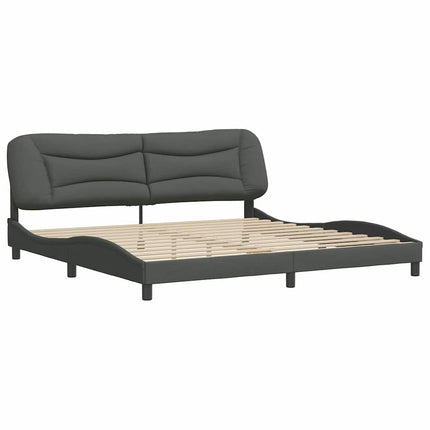 sengeramme uden madras Hvar 200x200 cm stof mørkegrå