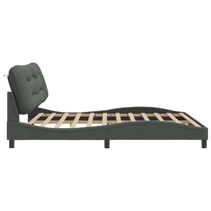 sengeramme uden madras Hvar 200x200 cm stof mørkegrå