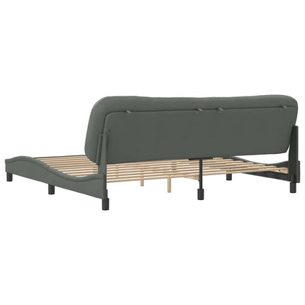 sengeramme uden madras Hvar 200x200 cm stof mørkegrå